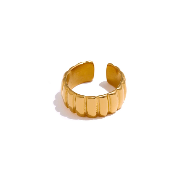 Anel Aberto Estilo Lagarta