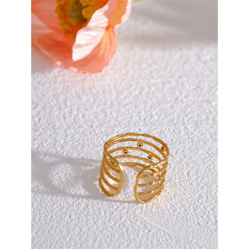 Anel em Camadas com Zircônia