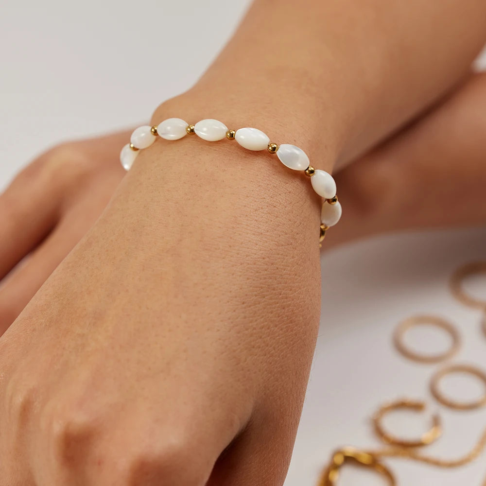 Pulseira de Pérola Oval