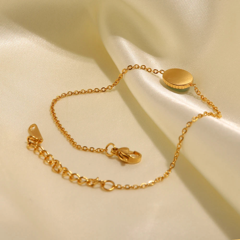 Pulseira com Pingente Verde Mar