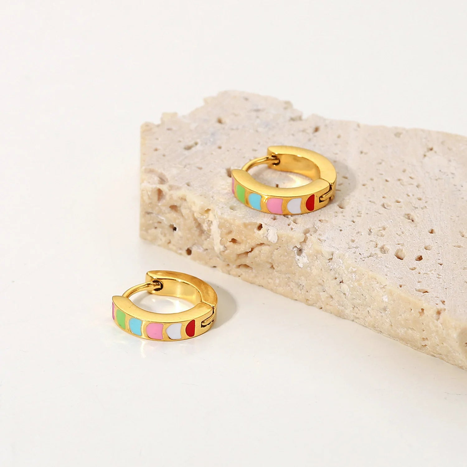 Brinco de Argola Colorido Moderno