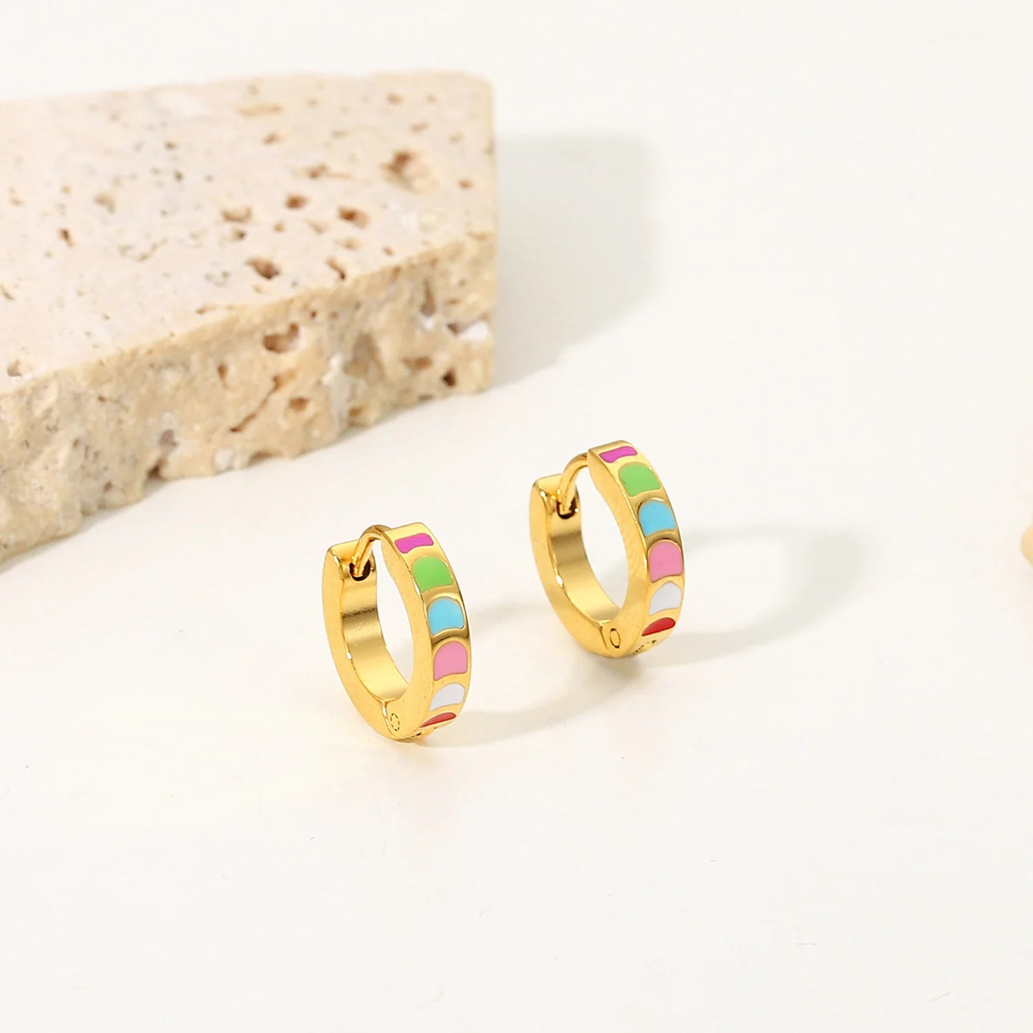 Brinco de Argola Colorido Moderno
