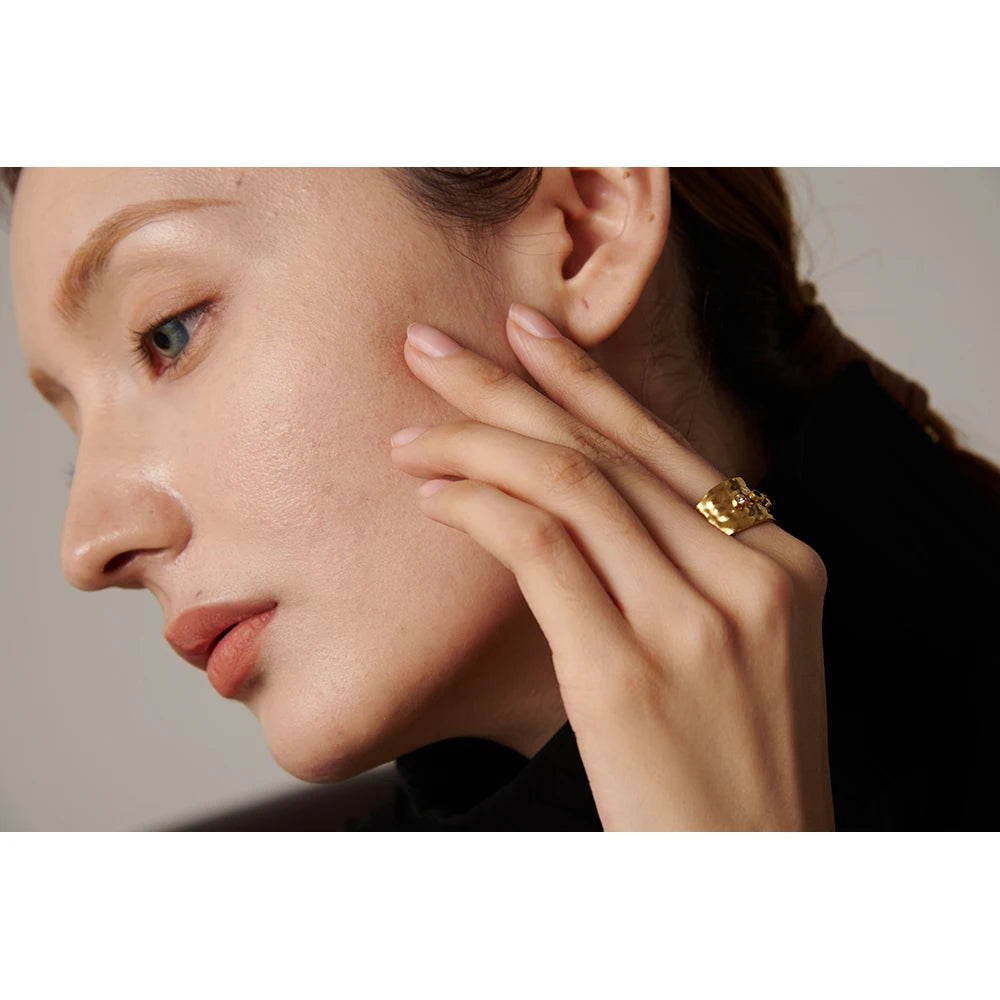 Anel Aberto Arco-íris Cúbico