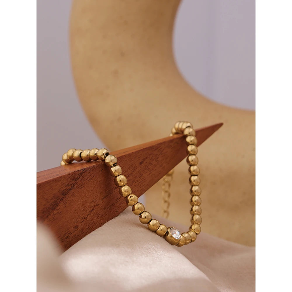 Pulseira com Zircônia Central