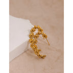 Brinco de Argola com Flores