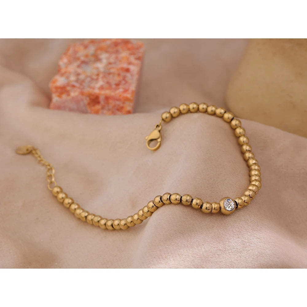 Pulseira com Zircônia Central