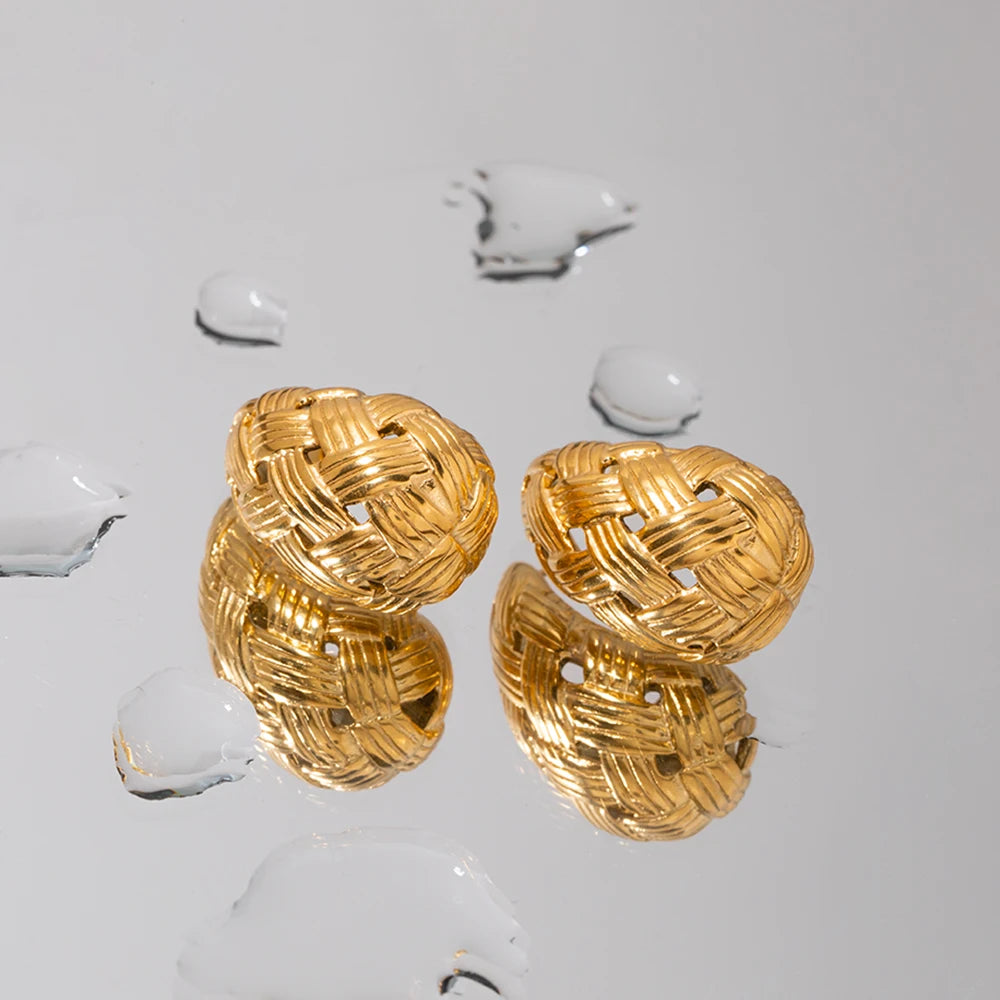 Brinco Gota Trançado