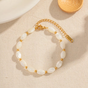 Pulseira de Pérola Oval