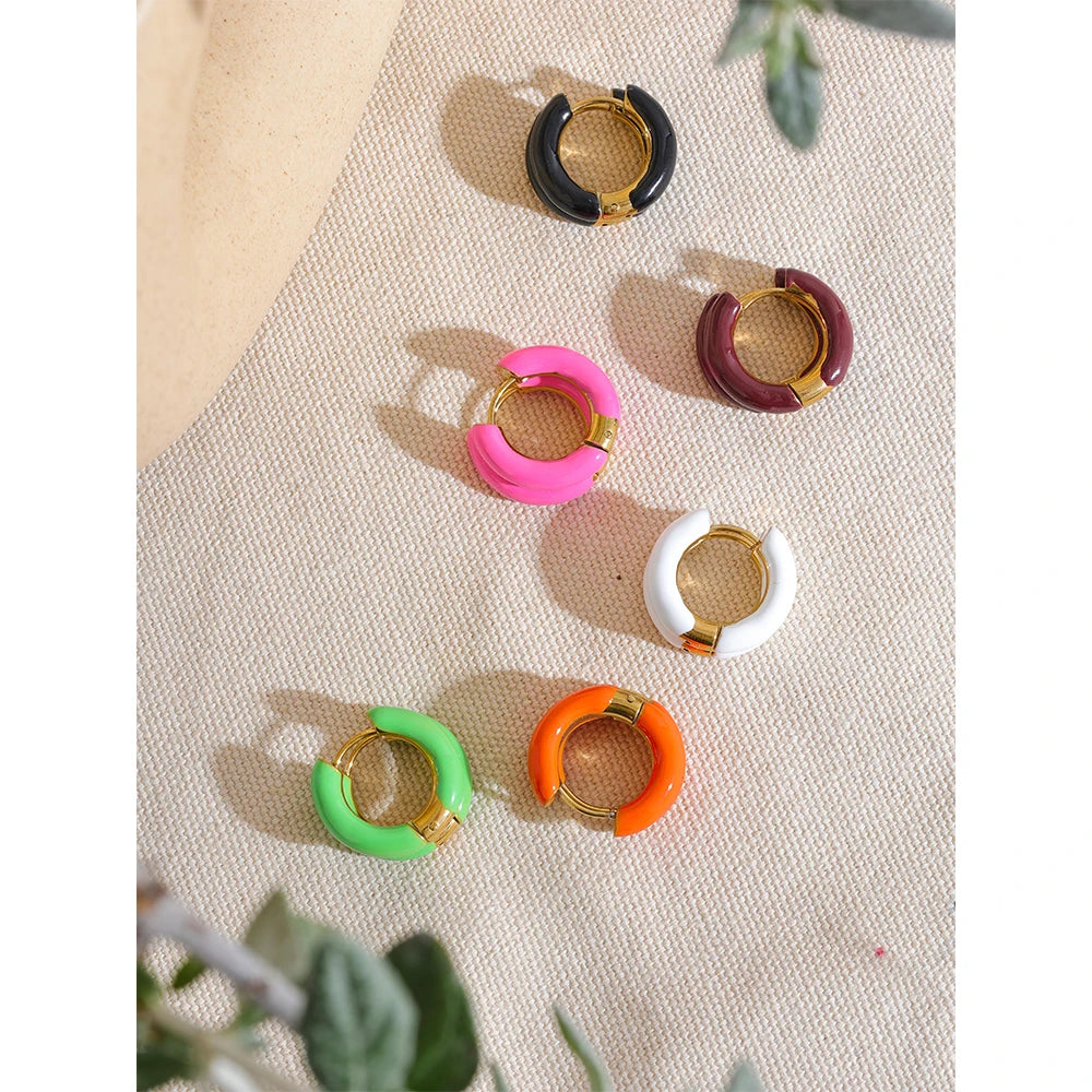 Brinco de Argola Esmaltado