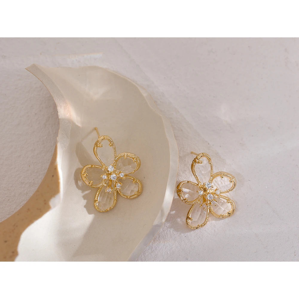 Brinco Flores de Zircônia