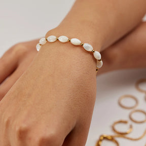 Pulseira de Pérola Oval