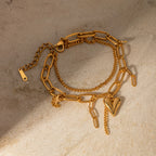 Pulseira Dupla com Pingente