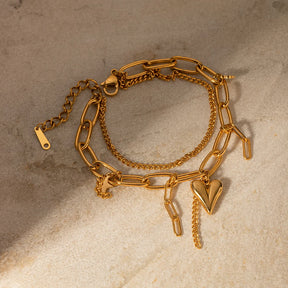 Pulseira Dupla com Pingente