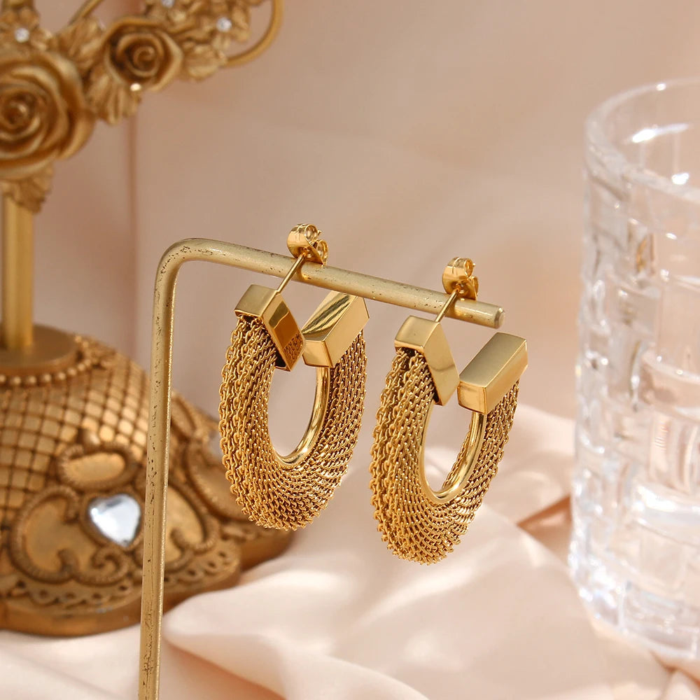 Brinco de Argola Trançado