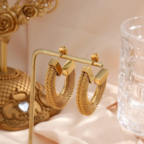 Brinco de Argola Trançado