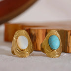 Anel Vintage Com Pedra Natural