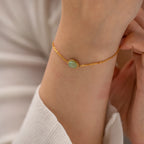 Pulseira com Pingente Verde Mar