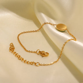 Pulseira com Pingente Verde Mar