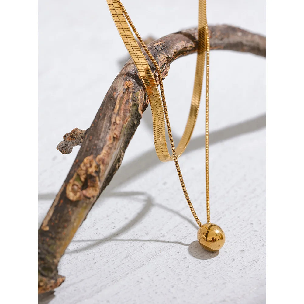 Colar Dupla Camada com Pingente