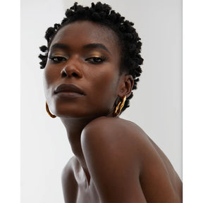 Brinco de Argola Textura Metálica