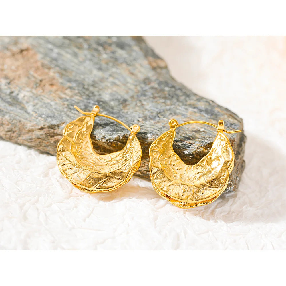 Brinco de Argola Texturizado