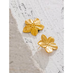 Brinco Flor Texturizado