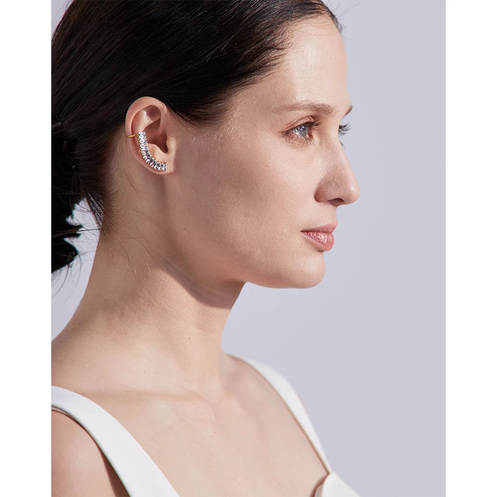 Brinco Ear Cuff com Zircônias