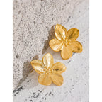 Brinco Flor Texturizado