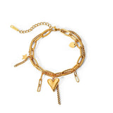 Pulseira Dupla com Pingente
