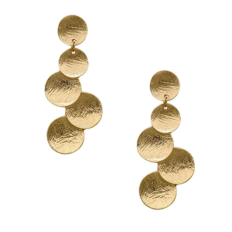 Brinco Alongado Retrô Textura