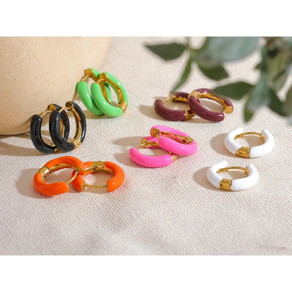 Brinco de Argola Esmaltado