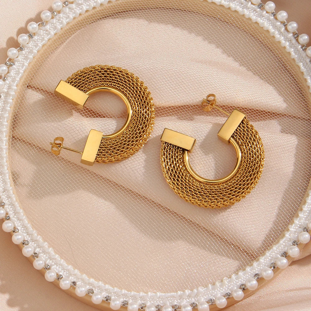 Brinco de Argola Trançado